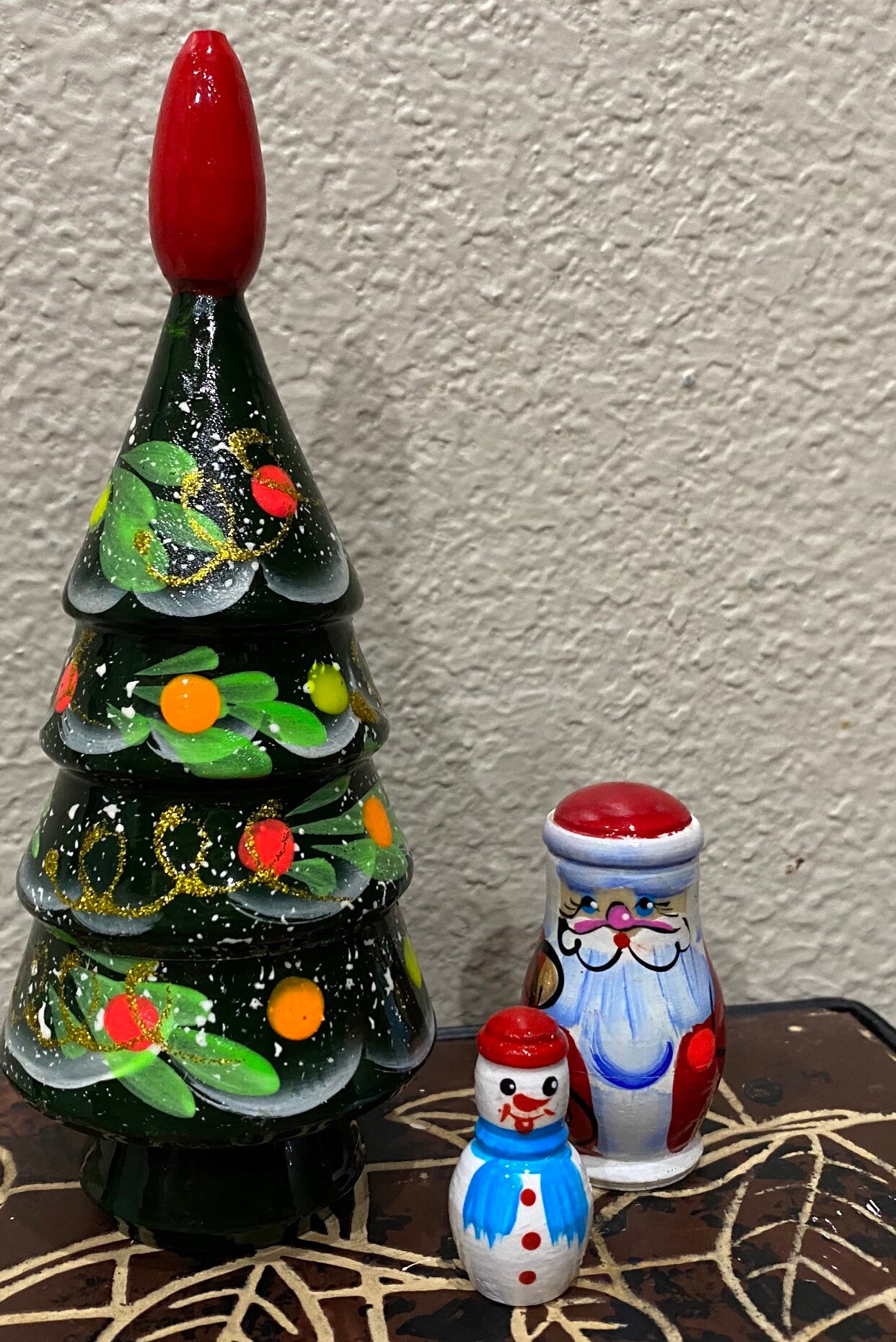 Russian Nesting Dolls Christmas Tree 3 pieces Very beautiful Etsy