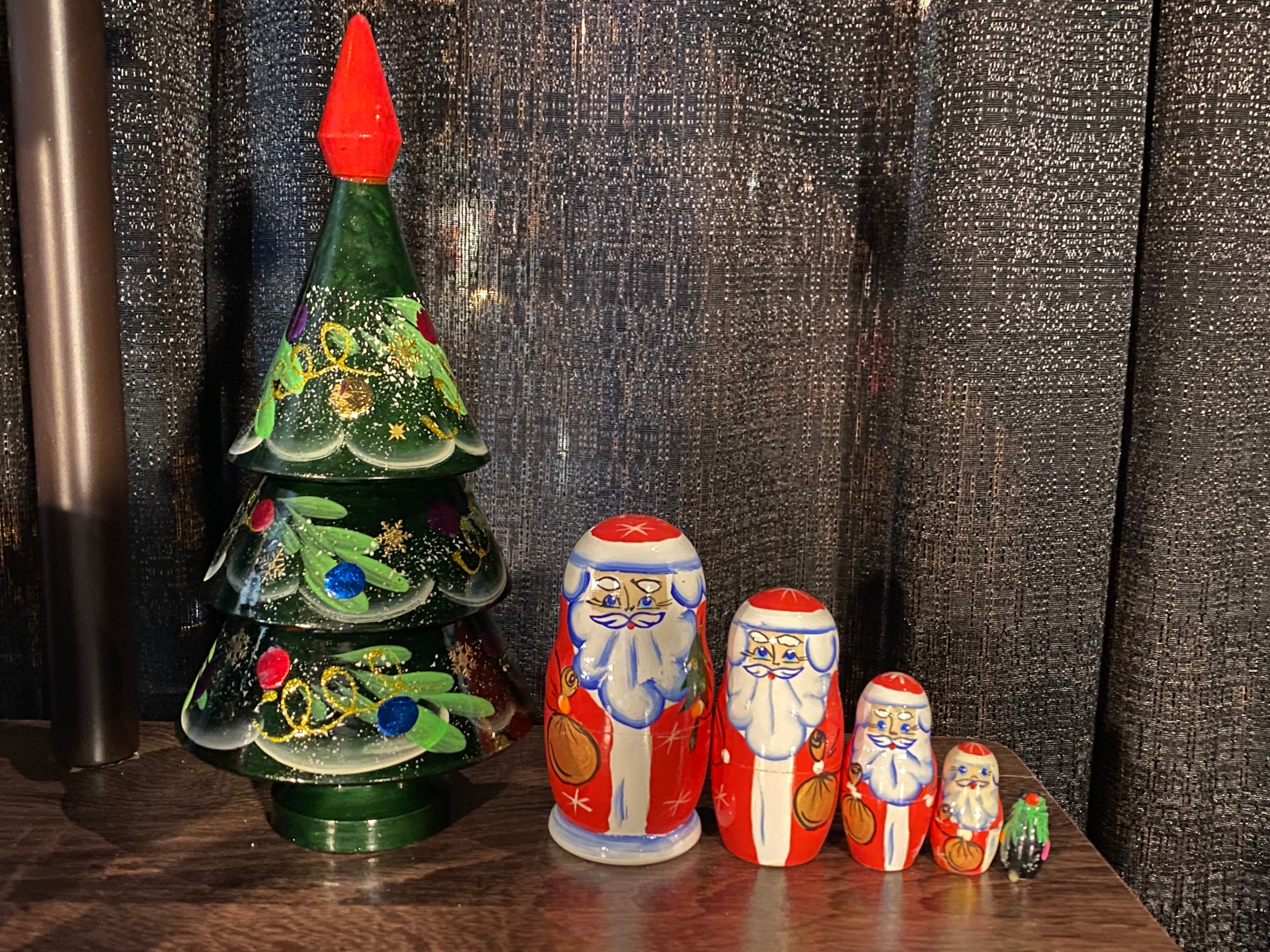 Russian Nesting Dolls Christmas Tree 6 pieces Beautiful Set Etsy