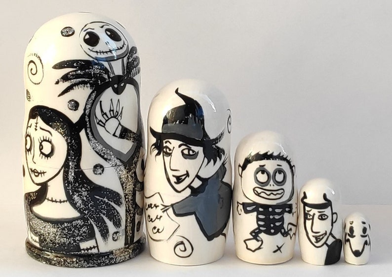 Russian Nesting Dolls Nightmare Before Christmas Beautiful Set for a