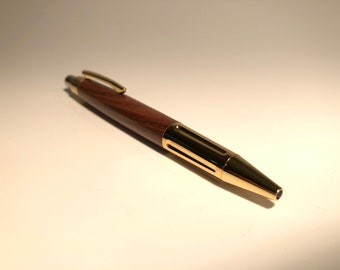Handcrafted wooden ballpoint pen made with Pau Ferro