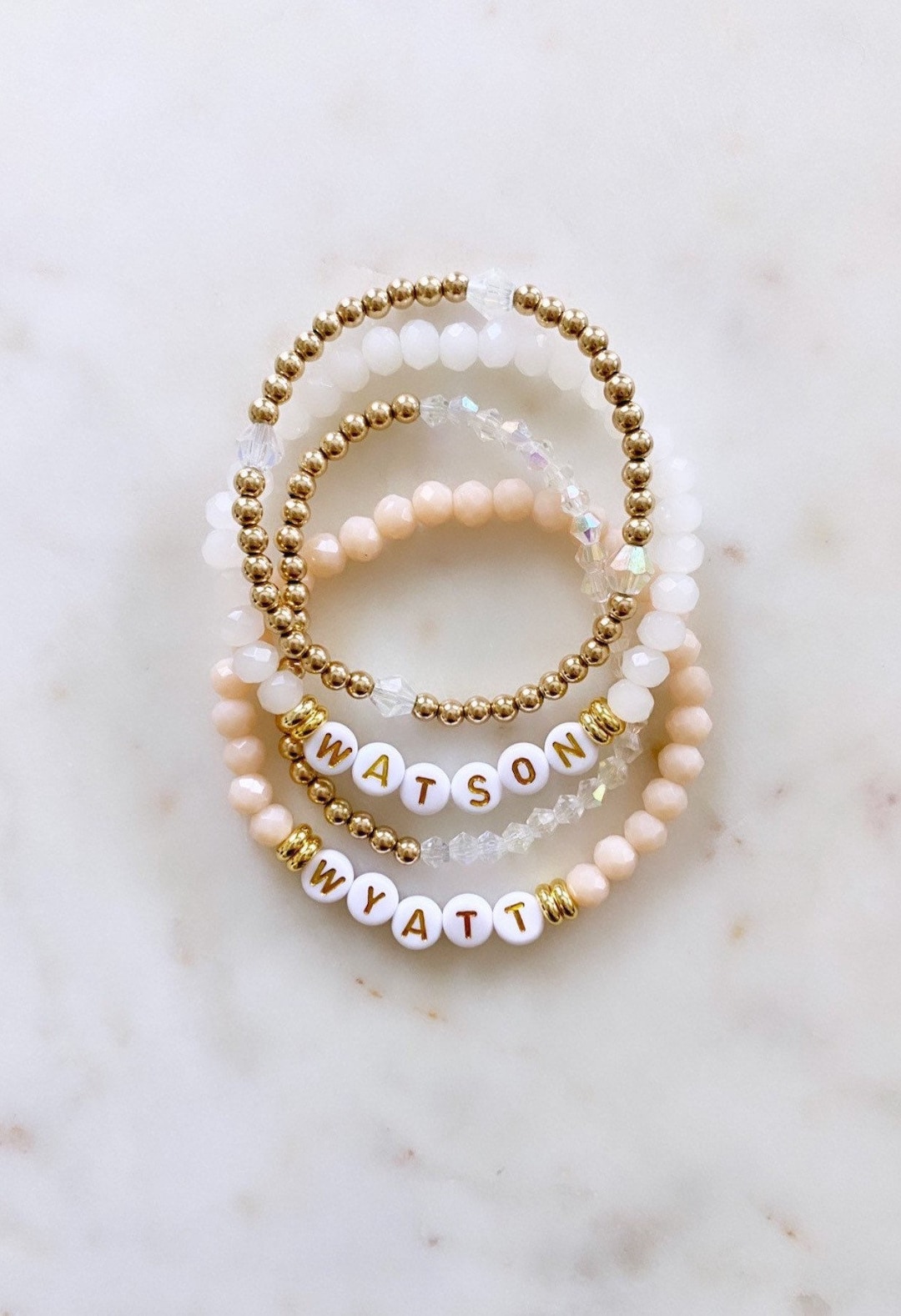 Beaded Bracelet Custom Bracelet Personalized Bracelet Name Etsy