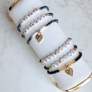 Breaded Bracelet, Army Navy, Go Navy, Beat Army, Go Army, Beat Navy, Bracelet