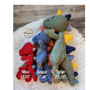 Design Your Own Bohasaurus Dinosaur Snuggler Lovey Security Blanket Crochet Amigurumi