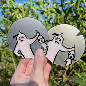Plexiglass 3in acrylic rounds paintings anime paint custom character