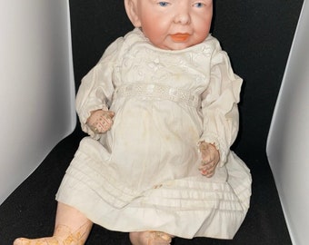 antique characters doll , boy with bisque head ,composite body ,Germany