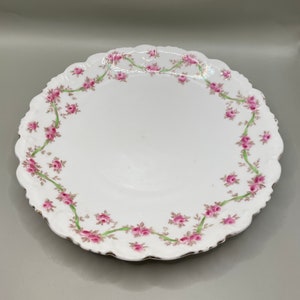 Vintage white porcelain cake plate, marked Staffordshire England, warring & gillow ltd