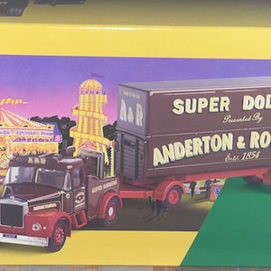 Vintage boxed Corgi 15901 AEC Closed Pole Truck & Dodgem Trailer Set