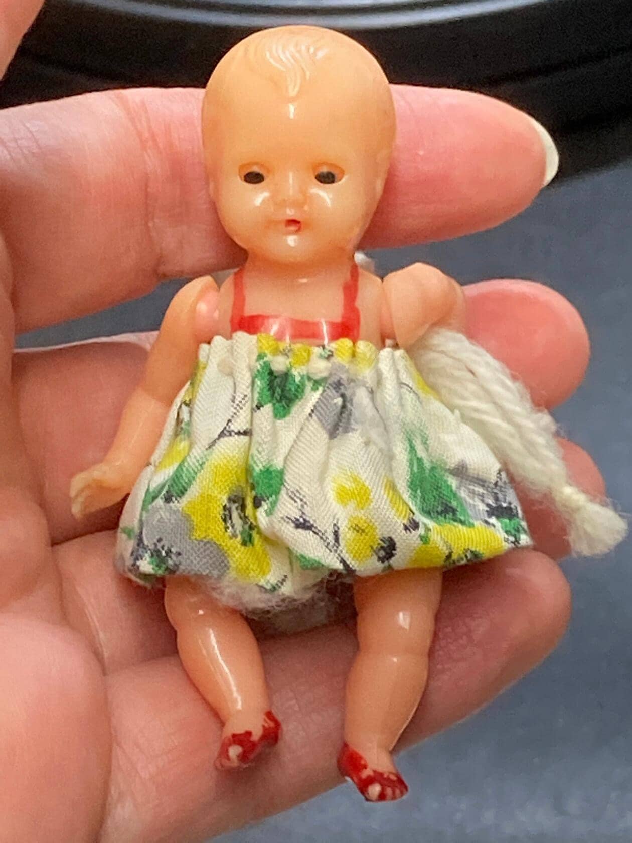 Small Vintage Soft Plastic/rubber Kleeware Sitting Baby Doll 1950s