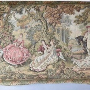 Flemish tapestry fragment, figure by a tent, 17th century – Antique Galleries