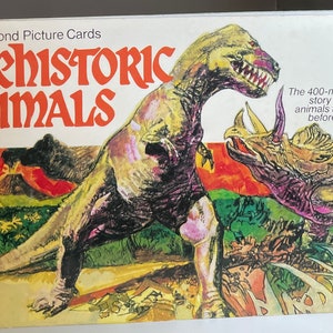 Album voor Brooke bond thee prentenkaarten , geïllustreerde en beschreven prehistorische dieren