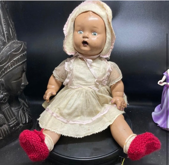 Vintage Antique 1930 Webbers Dolls Baby Composite Body Sleeping Eyes Etsy Canada