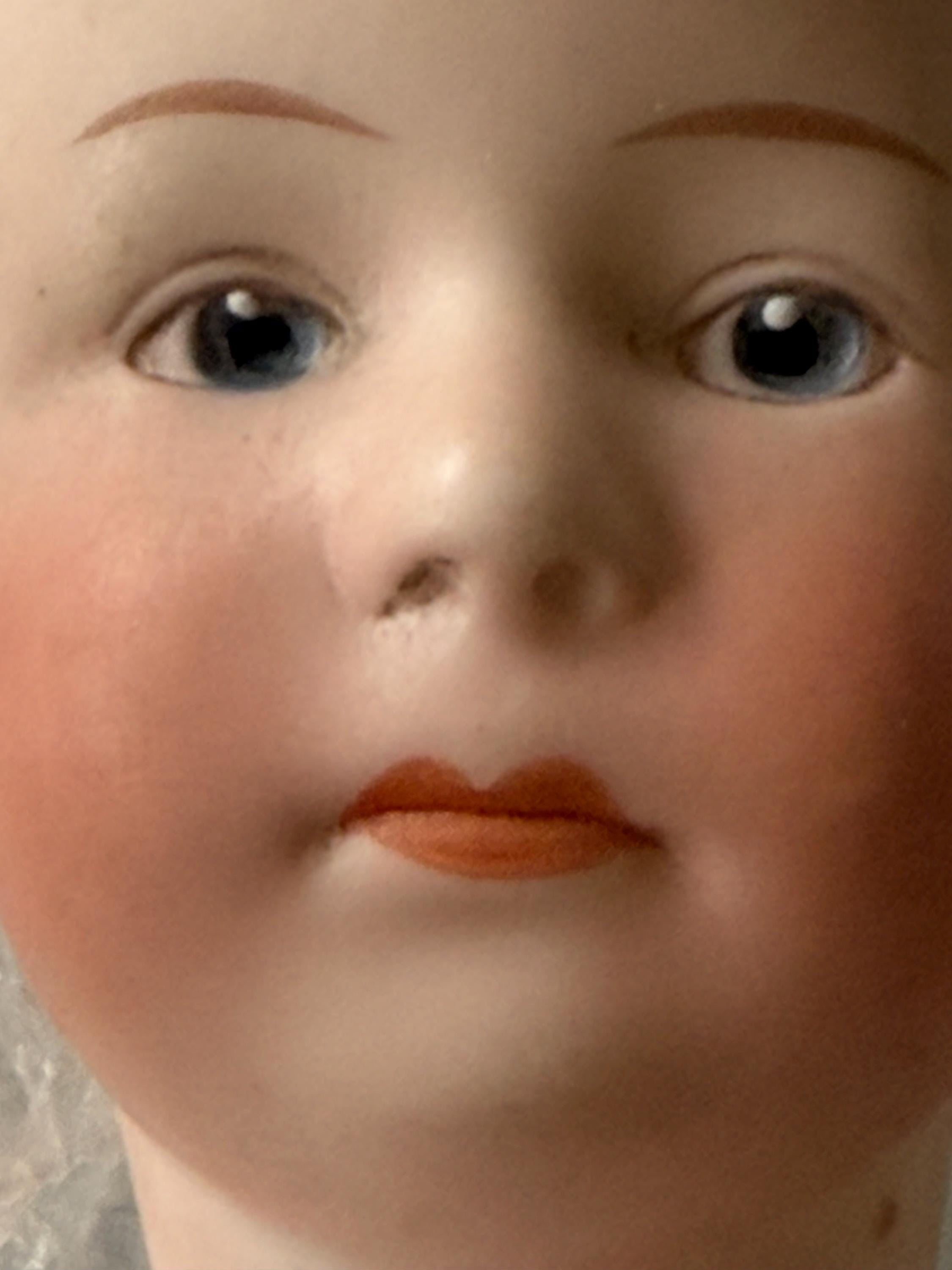 Tête De Poupée En Porcelaine Heubach 8723 - Reproduction Allemande, 11 Cm