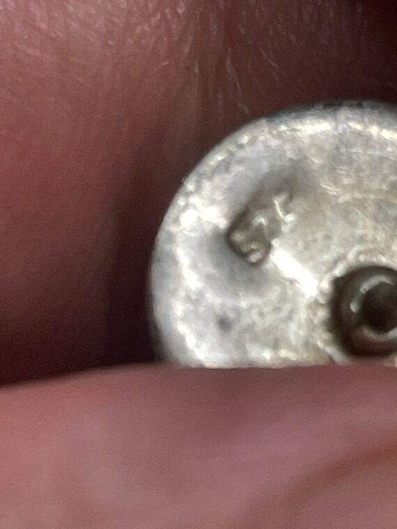 Vintage, solid silver ,hallmarked 925 , stud earr… - image 3