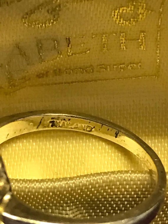 Solid silver garnet set ring.  marked 925, Thaila… - image 5