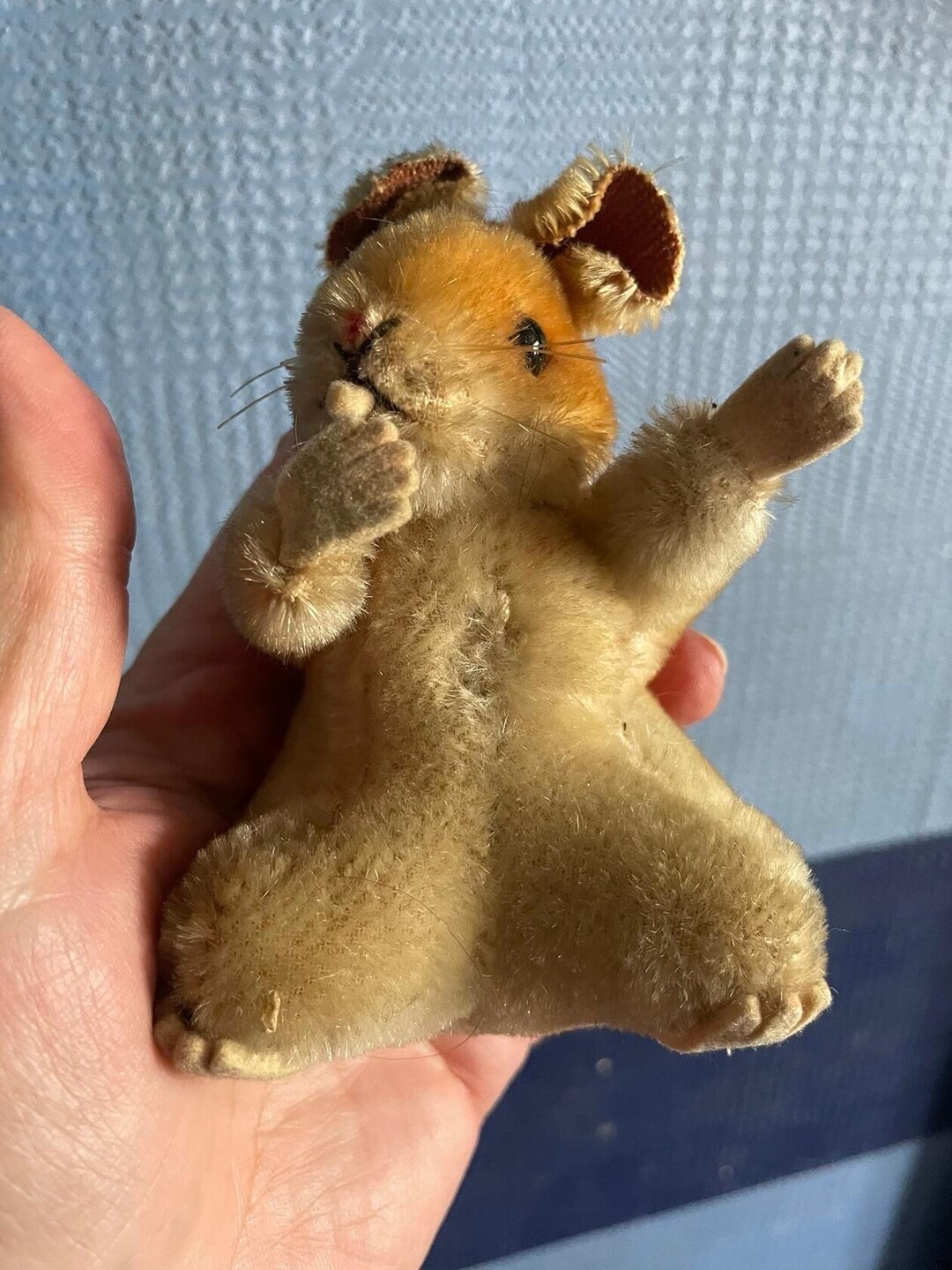 VINTAGE ANTIQUE 1950'S Steiff Mohair Maman Marmot Marmotte Peluche EUR