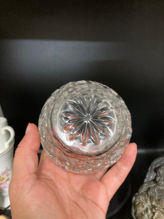 Vintage Bohemia Cut Genuine Lead Crystal Vase, Sugar Bowl, Over 24