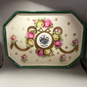 bandeja/prato/prato de porcelana vintage marcado Alexandra, portobello, crestware