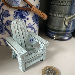 Vintage Dolls House wooden  arm chair / furniture, dollhouse toy