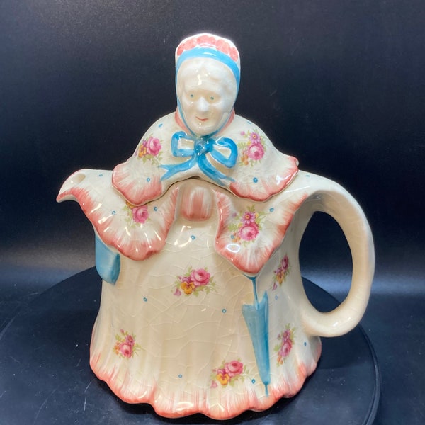 Old Lady Teapot Etsy