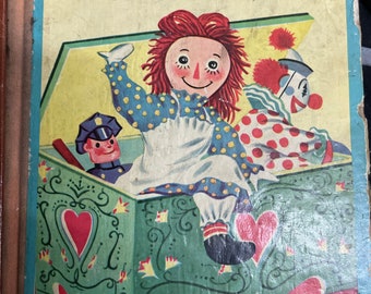 Historias sobre Raggedy Ann para leer en voz alta, libro vintage de la década de 1960, usado
