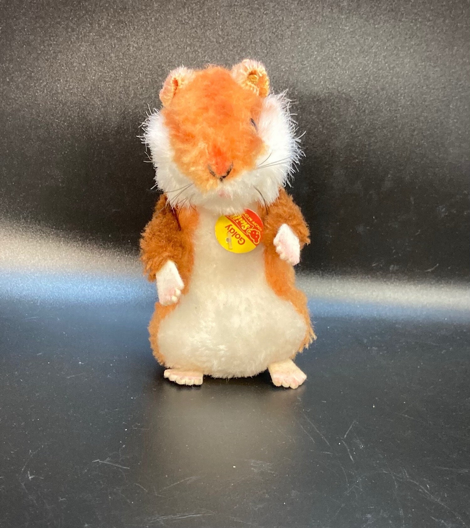 Steiff – Peluche Hamster Goldy – Mohair – Vintage Allemagne 1950-60 – Rare