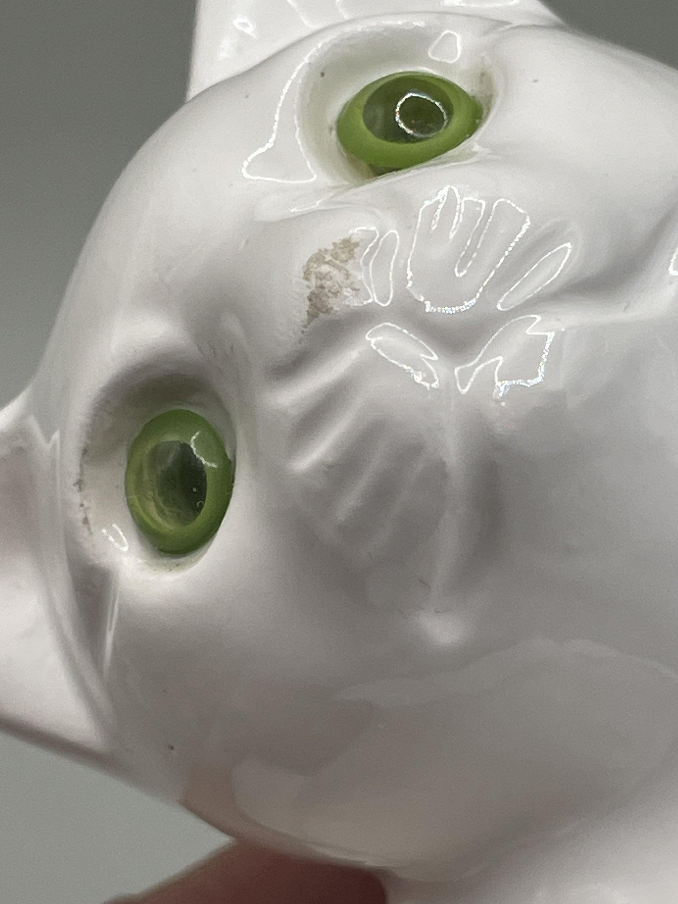 White Ceramic Figurine Cat Vintage Mid Century Pottery Cat Etsy