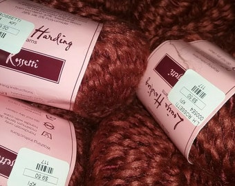 Louisa Harding Rosetti Yarn Red Burgundy Merino Silk Poly 9ct. Skeins