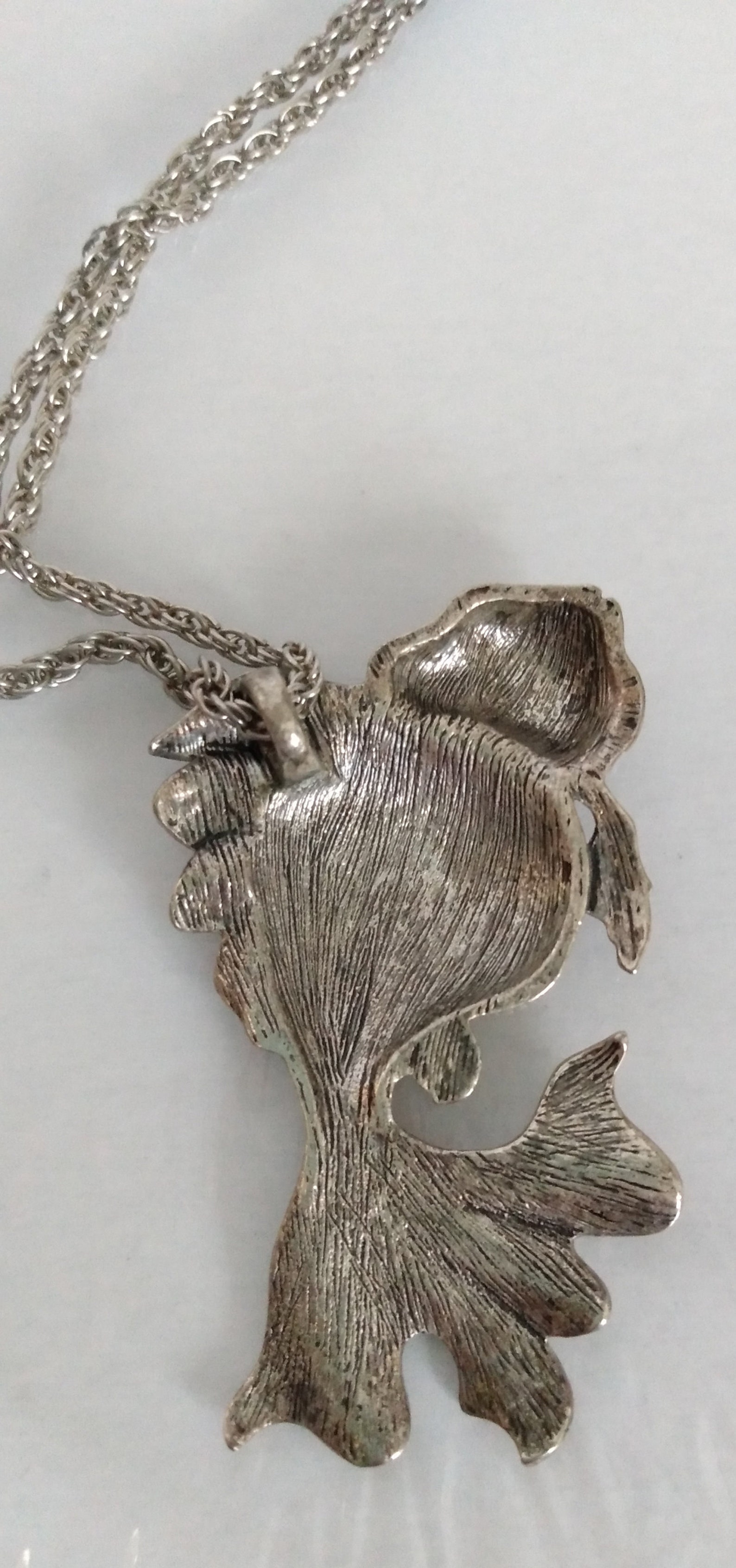 Goldfish Necklace Silver Chain Pendant Stainless Steel Etsy