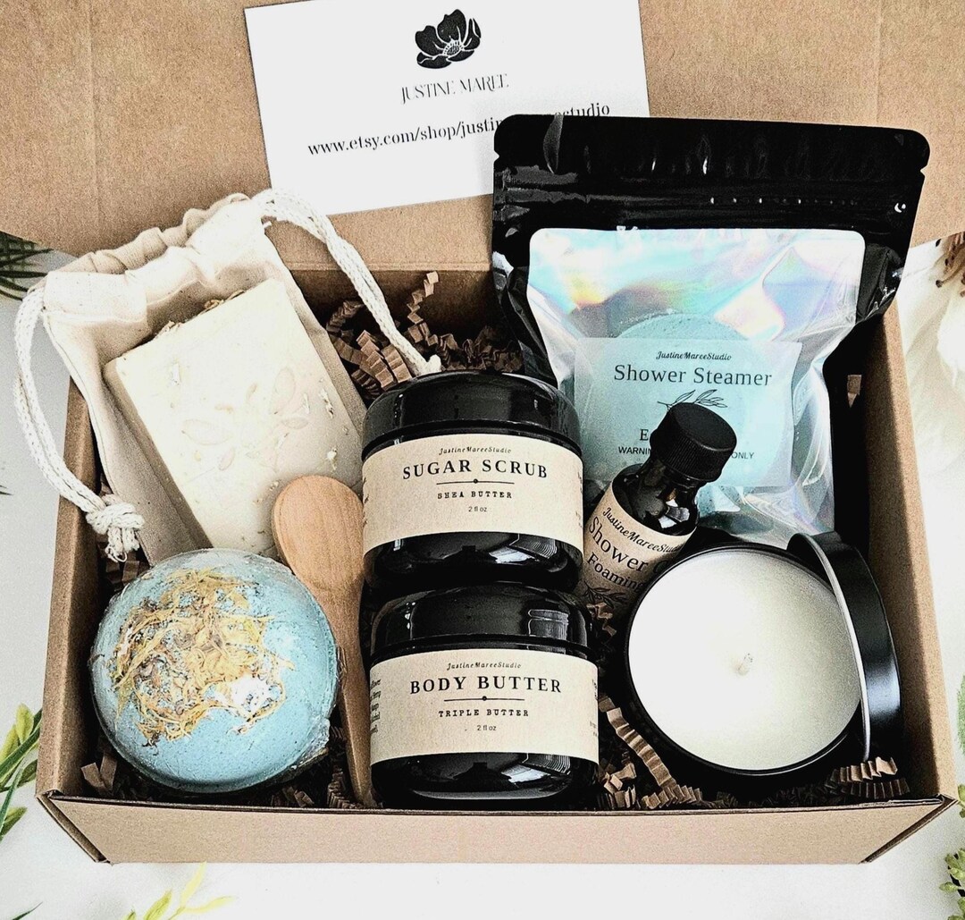 Spa Gift Box | Relaxation Stress Relief Self Care Pamper Gift Basket ...