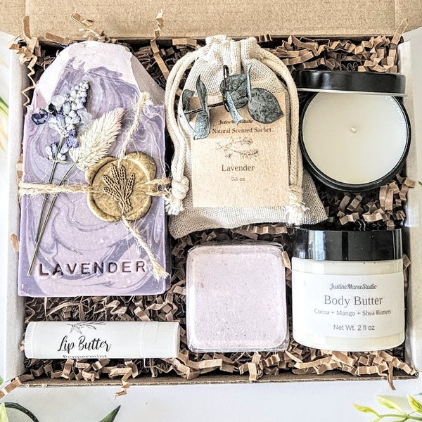Natural Spa Bath Body Gift Box -  Handcrafted Artisan Soap Bar - Manuka Honey | Oat | Lavender | Eucalyptus | Spa Gift for Her | Birthday