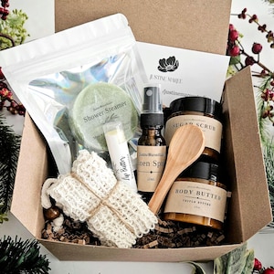 Shower Steamer Spa Gift Box | Pamper Self Care Set Gift Basket | Birthday Gift | Get Well | Thinking of You | Stress Relief | Gift Friend