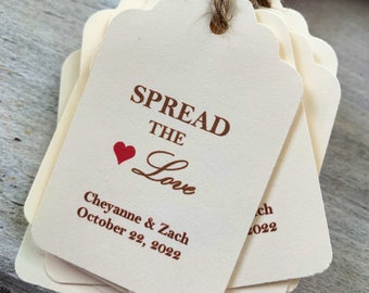 Custom Wedding (15) Tags - Jam Spread the Love Wedding favor tag party favor tags wedding personalized tags jam jelly labels