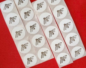Bee Stickers 20 vintage Bee tags  - Honey Bee - Honey jar  sticker Tags - Bee Tags - Rustic bee tags honey labels, FREE SHIPPING, Honey Bee
