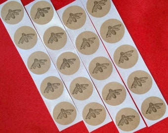 Bee Stickers 20 vintage Bee tags  - Honey Bee - Honey jar Tags - Bee Tags - Rustic bee stickers tags for honey, soap tags FREE SHIPPING