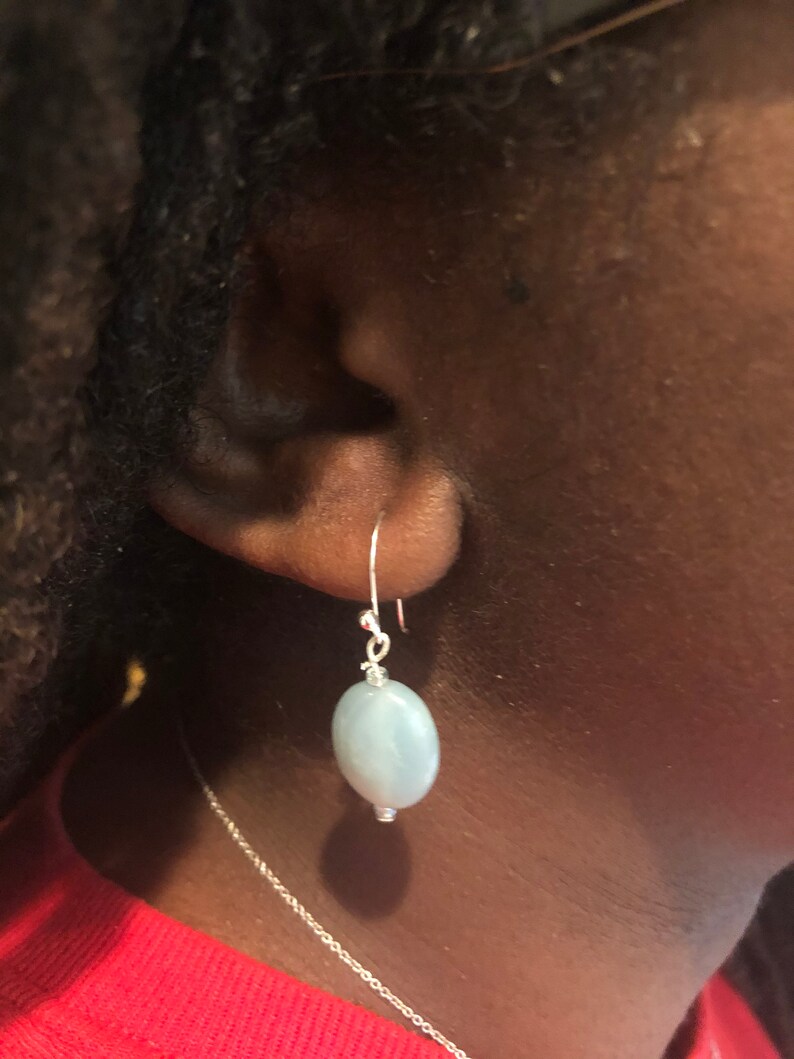 Green serpentine earrings