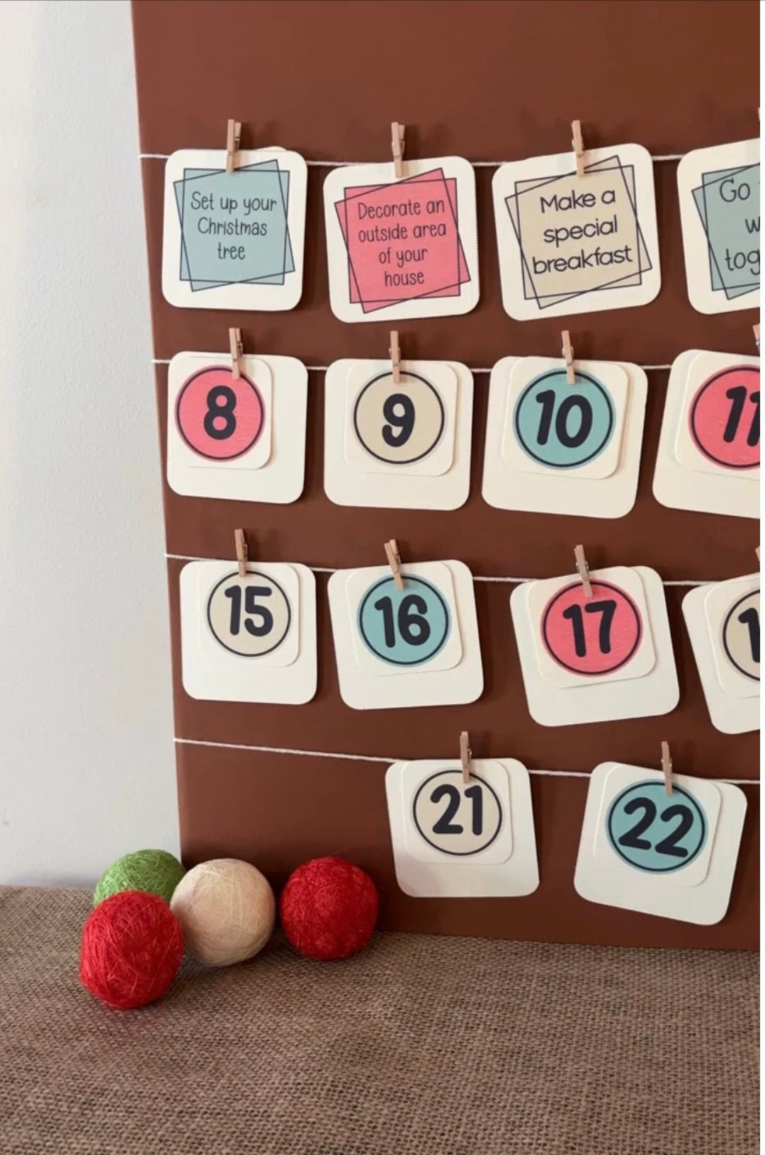 Printable Advent Activity Calendar, Christmas Advent Calendar, Advent