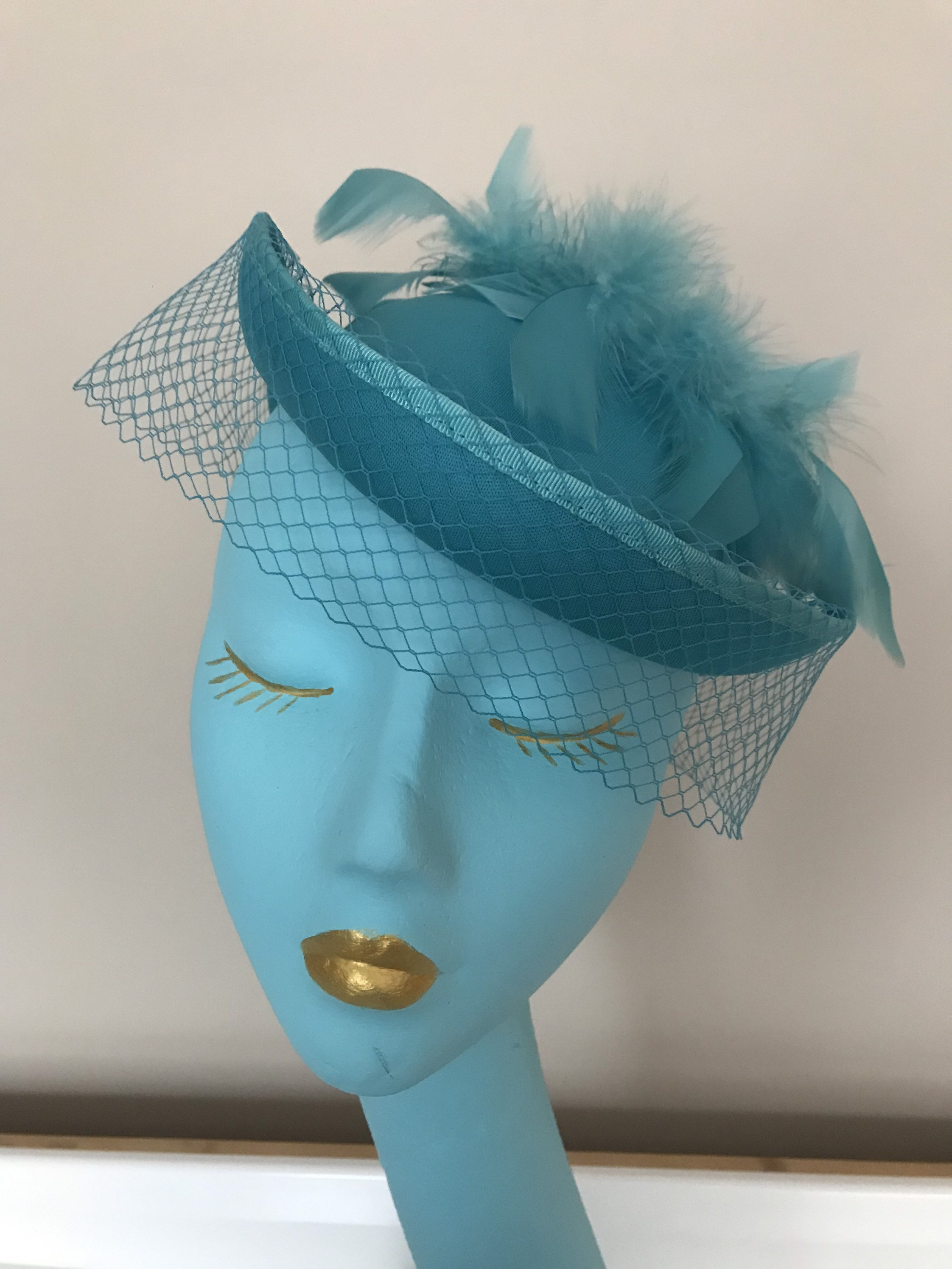 vintage 1950s 1960s Dorothy Serf hat turquoise pillbox retro rockabilly Turquoise 1950s Hat - Etsy main image 4
