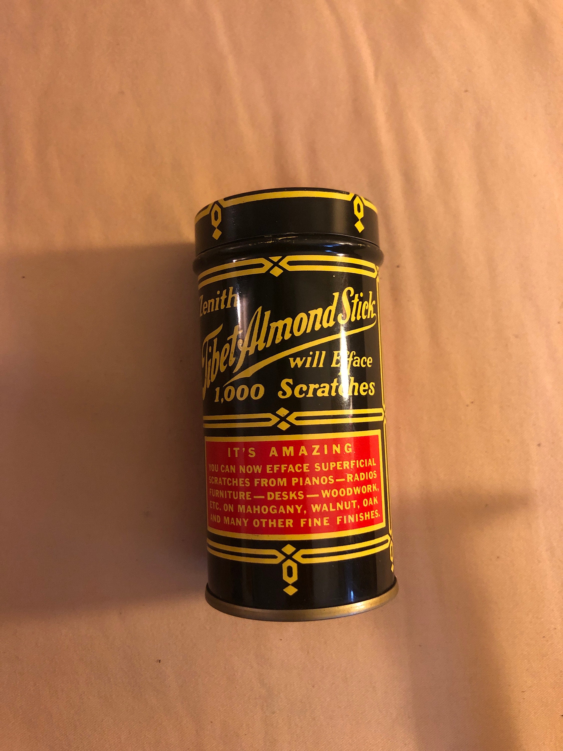 Vintage Zenith Tibet Almond Stick Tin Etsy