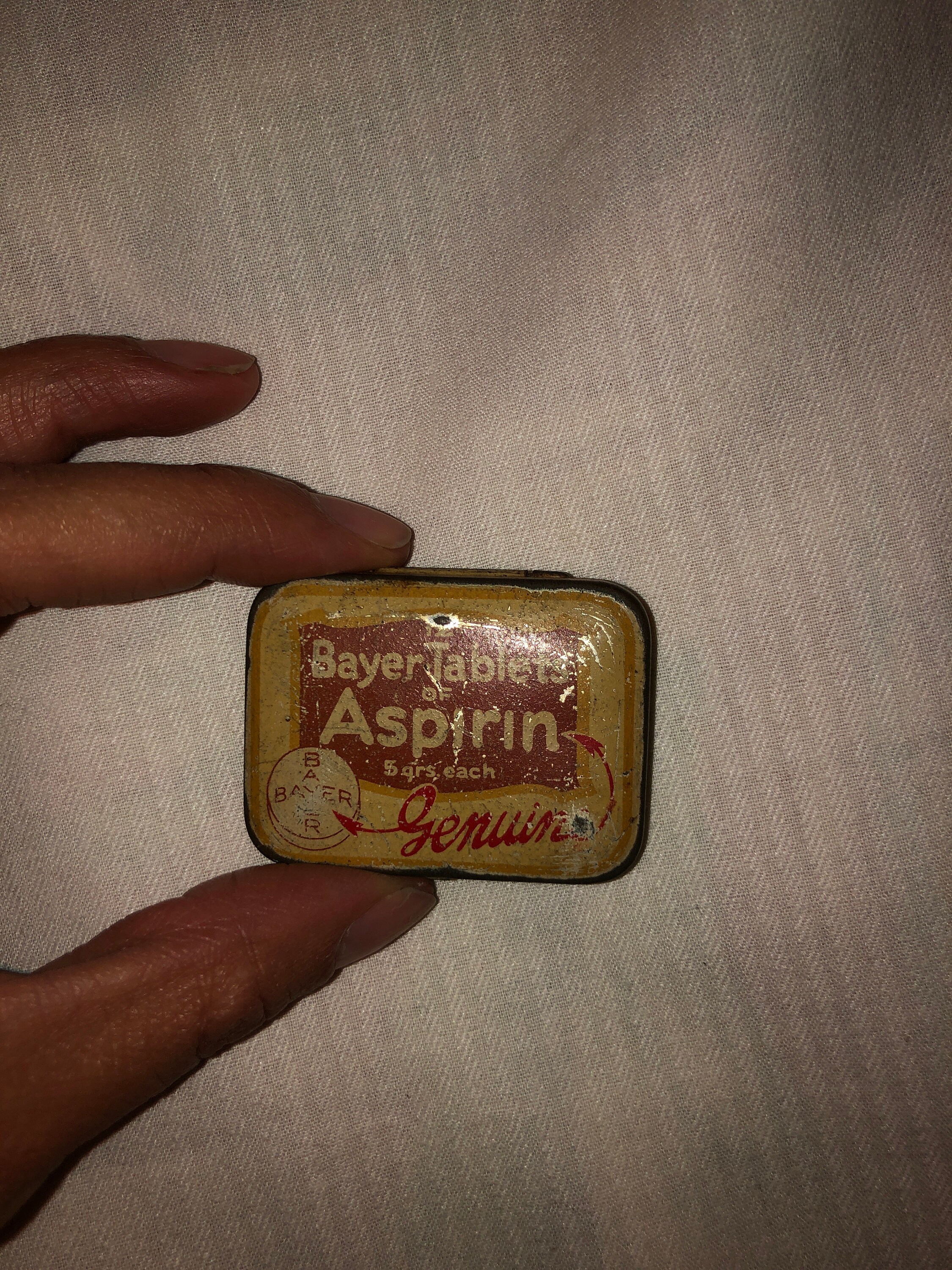 Vintage 1930 to 1940 Bayer Aspirin tin Etsy