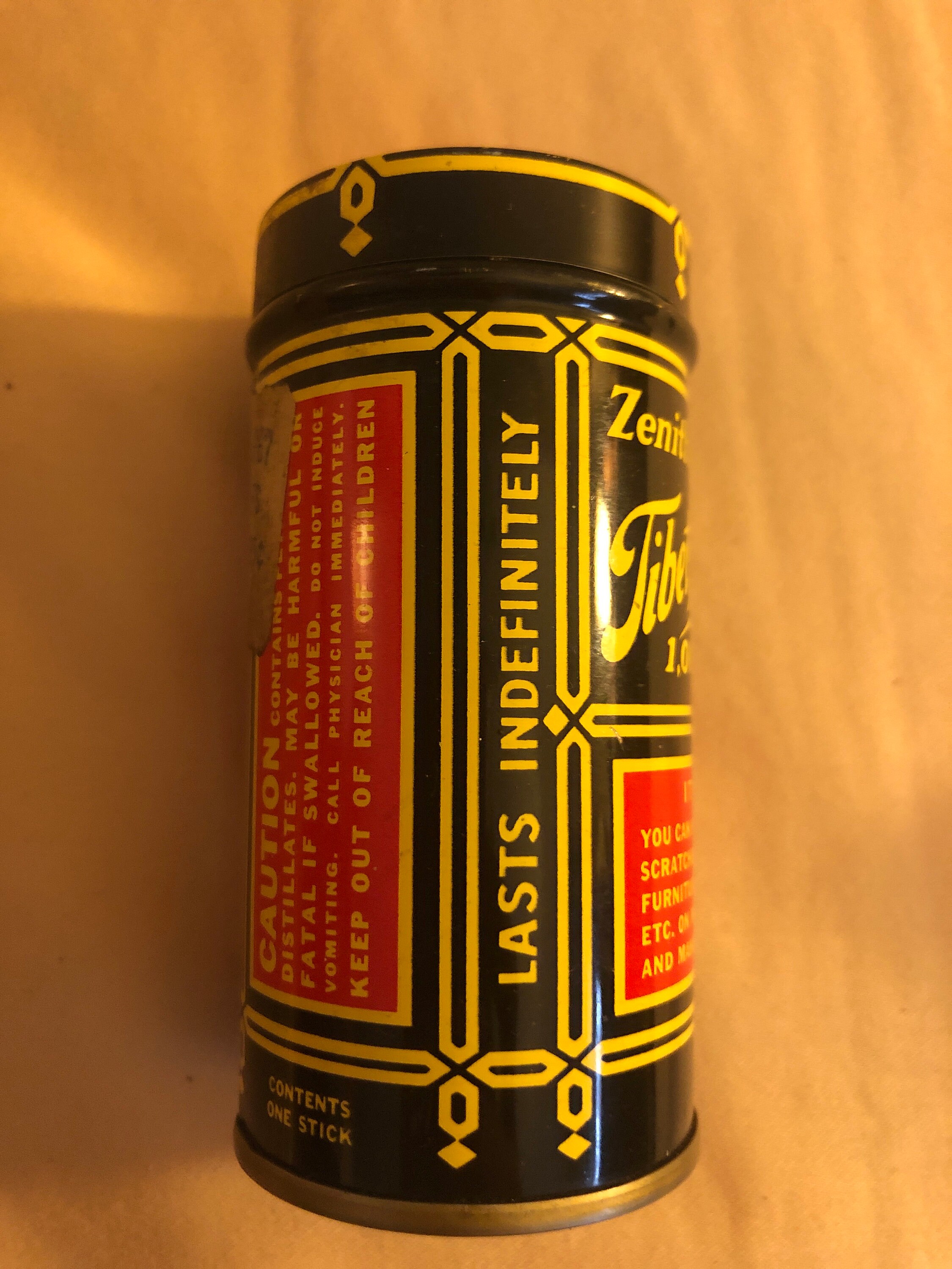 Vintage Zenith Tibet Almond Stick Tin Etsy