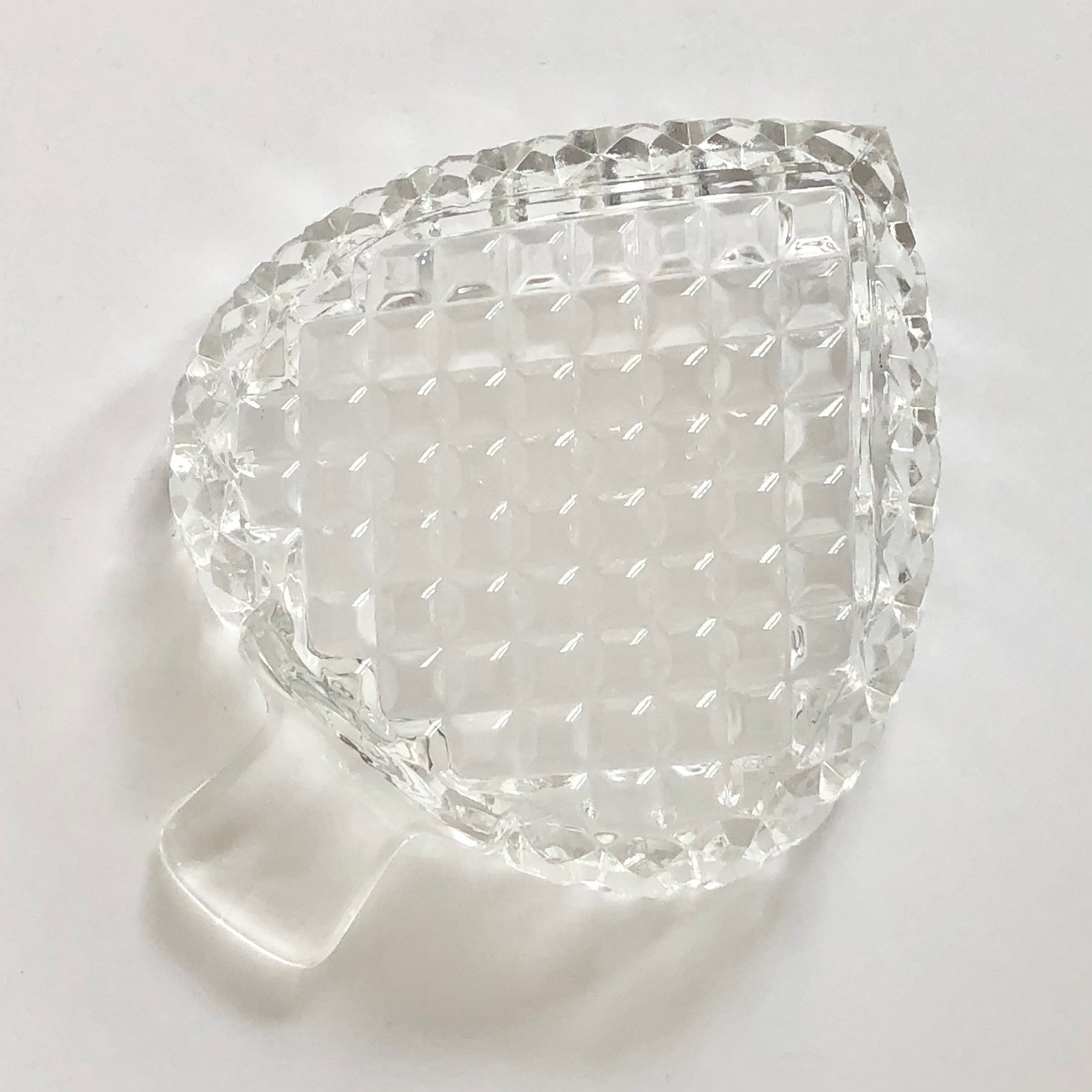 Crystal Spade Shaped 5 Trinket Dish Vintage Etsy