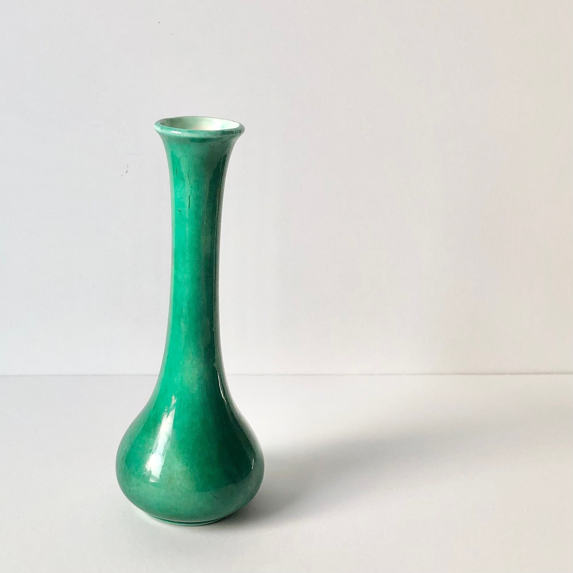 Green Bud Vase Vintage Etsy