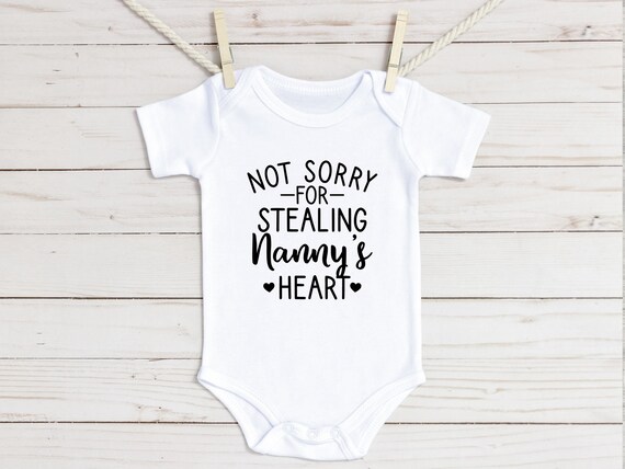 Not Sorry for Stealing Nanny's Heart Baby Onesie®, Nanny Onesie