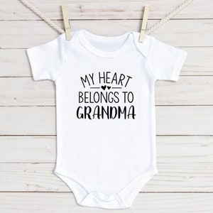 Grandma Baby Onesie: My Heart Belongs to Grandma