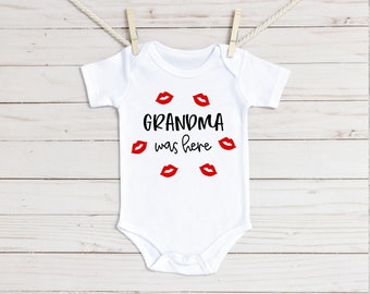 Mormor var här Baby Onesie® - Babymeddelande
