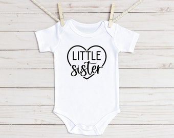 Little Sister Baby Onesie®, Matching Sister Outfits, Sister Gift, Cute Baby Outfit, Toddler Shirt, Toddler Gift, Sister Shirts, Baby Sister