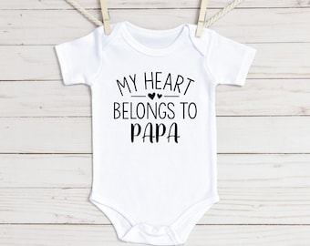 My Heart Belongs to Papa Baby Onesie®