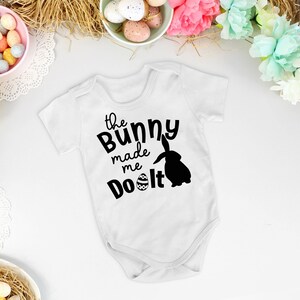 The bunny made me do it Easter Toddler Sublimation shirt Only – Londynns  Bowtique