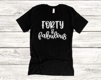 Camiseta de 40 cumpleaños, camiseta de hola 40, camiseta de cumpleaños, 40 cumpleaños, regalo de 40 cumpleaños, camiseta de 40 cumpleaños, fiesta de 40 cumpleaños, 40 y fabuloso