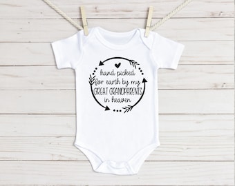 Grandparents in Heaven Onesie® - Handpicked for Earth